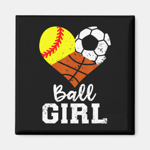 Íman Garota de Bola Diversão de Sofball Garota de Basqu