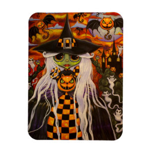 Íman Garota de Bruxa Verde, Pumpkins, Fantasmas