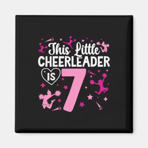 Íman Garota de Cheerleading de 7 Anos de Idade Aniversá