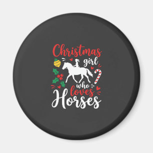 Íman Garota de Natal que Ama Cavalos