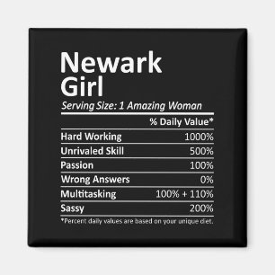 Íman Garota de Newark Nj Nova Jersey Cidade Divertida R
