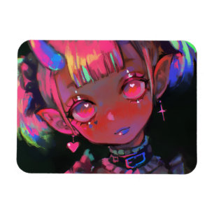 Íman Garota Demonio Kawaii Neon Pastel Goth
