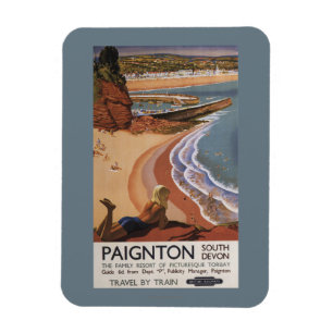 Íman Garota dos Caminhos de Ferro Britânicos Olhando po