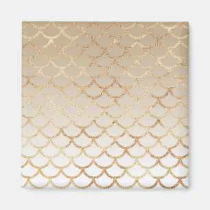 Íman Garota e Glam Ombre Dourado Sereia Brilhante