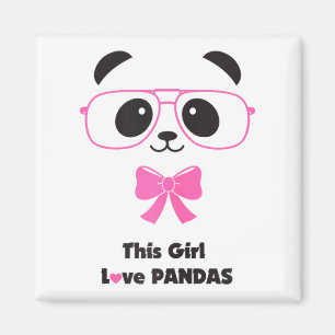 Íman Garota engraçada de laços gles que ama Panda fofo
