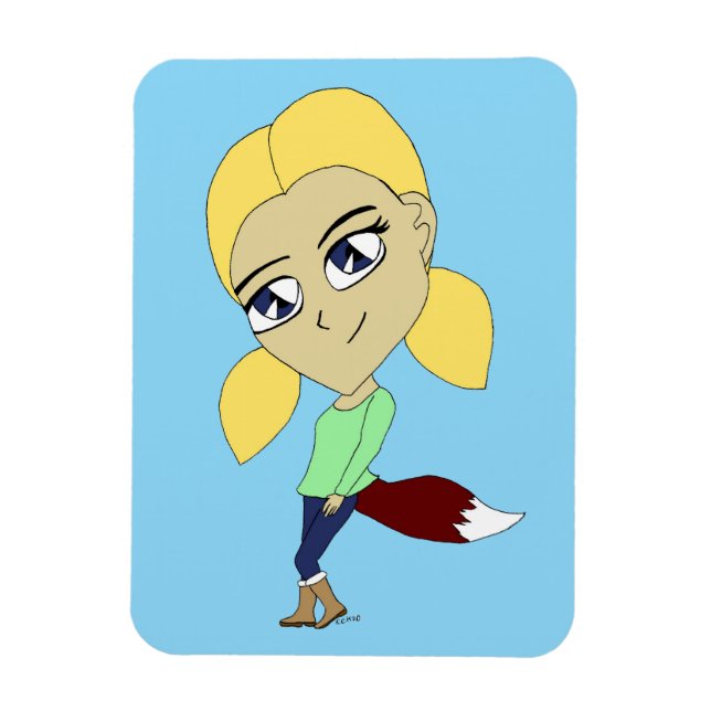 Íman garota foxi chibi (Vertical)