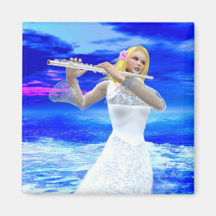 Íman Garota Jogando Flute