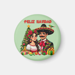 Íman garota mexicana homem árvore de natal Feliz Navida