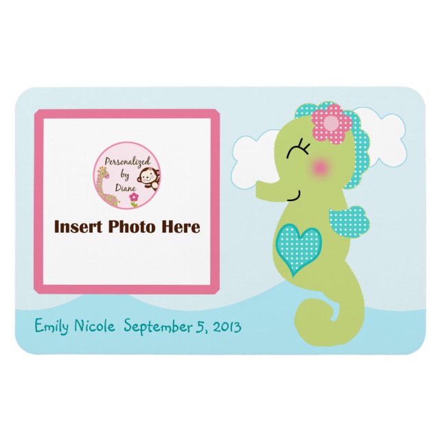 Íman Garota Personalizada Cavalo de Foto Magneta Keepsa (Horizontal)