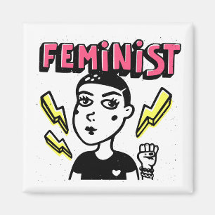 Íman Garota Pop de Arte Feminista