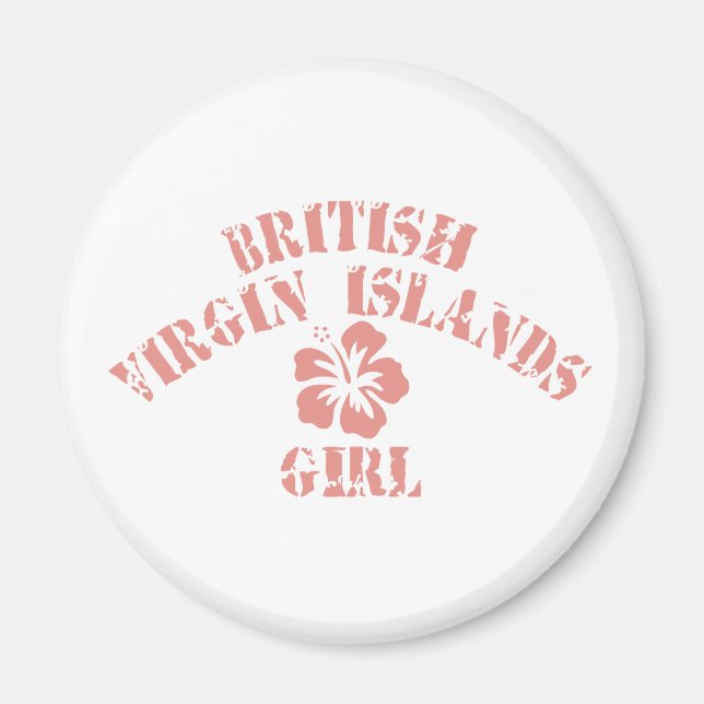 Íman Garota Rosa das Ilhas Virgens Britânicas (Frente)