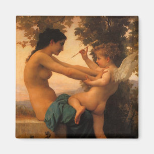 Íman Garota se defendendo contra o Cupido de Bouguereau