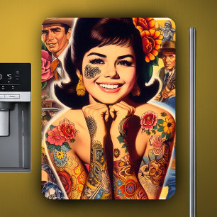 Íman Garota Tatuada ao Estilo Antigo