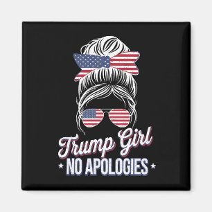 Íman Garota Trump Sem Desculpas Coque Desarrumado Retro