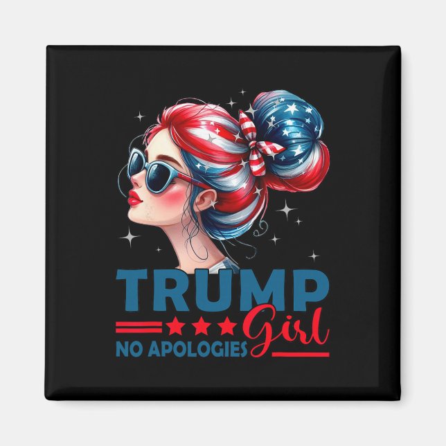 Íman Garota Trump Sem Desculpas Coque Desarrumado Solte (Frente)