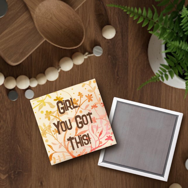 Íman Garota Você Tem Este Magneta De Inspirividade Pers (Criador carregado)