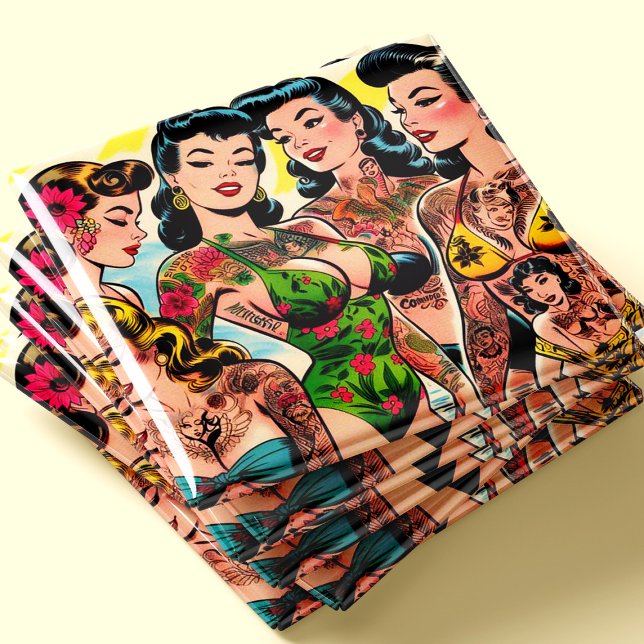 Íman Garotas de Quadrinhos Tatuadas (Criador carregado)