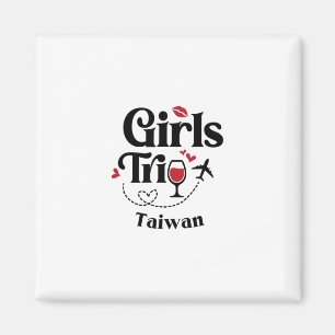 Íman Garotas do Vinho Fofas Viagem Taiwan Férias Viagem