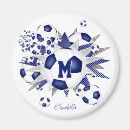 Íman garotas personalizadas bolas de futebol estrelas a