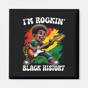 Íman Garoto Afro Preto Estou Balançando o Mês da Histór