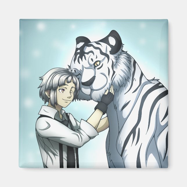 Íman Garoto com Tigre Branco (Frente)
