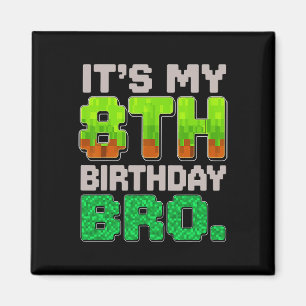 Íman Garoto de Aniversário Divertido É Meu 8º Aniversár