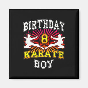 Íman Garoto de Aniversário do 8º aniversário - Karate,