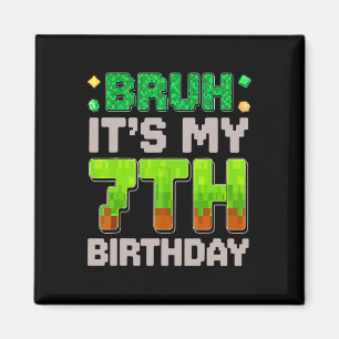 Íman Garoto Divertido de Aniversário Cara É Meu 7º Aniv