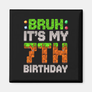 Íman Garoto Divertido de Aniversário, É Meu 7º Aniversá