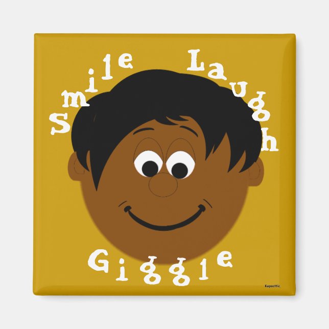 Íman Garoto Étnico Sorridente (Frente)