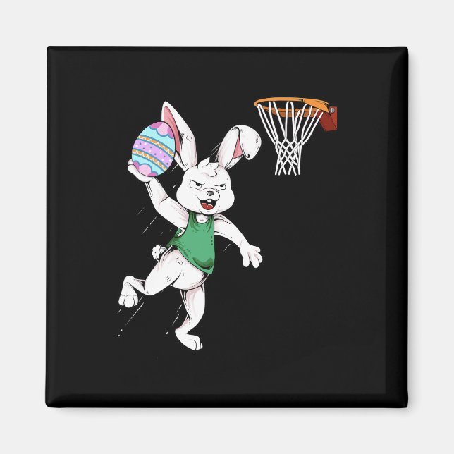 Íman Garotos felzs pascoa Bunny Dunk Basball East (Frente)