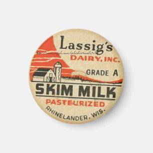 Íman Garrafa de leite Boné-1950s de Lassig.