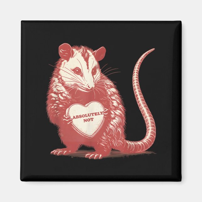 Íman Garrafa de opossum engraçado absolutamente não grá (Frente)