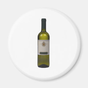 Íman Garrafa de vinho de qualidade com rótulo de vazio