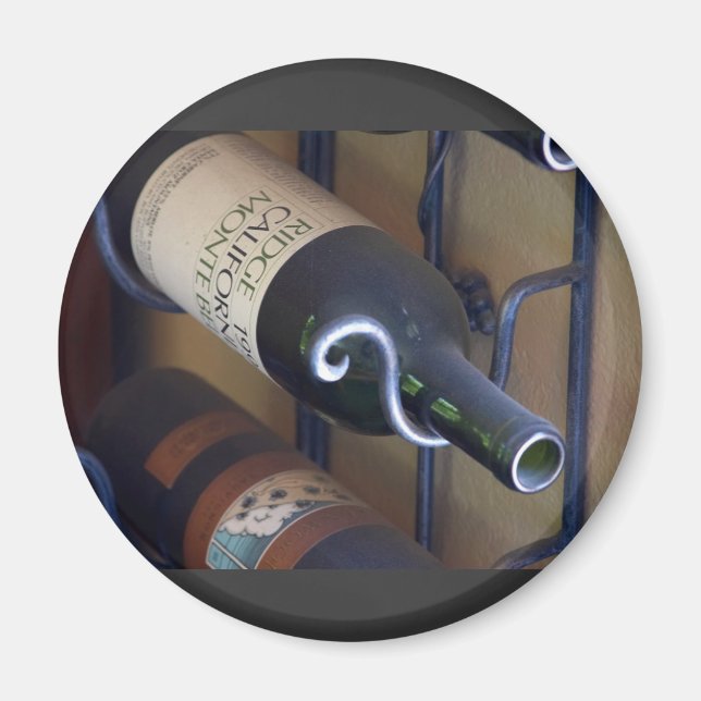 Íman Garrafas De Vinho Em Rack (Frente)