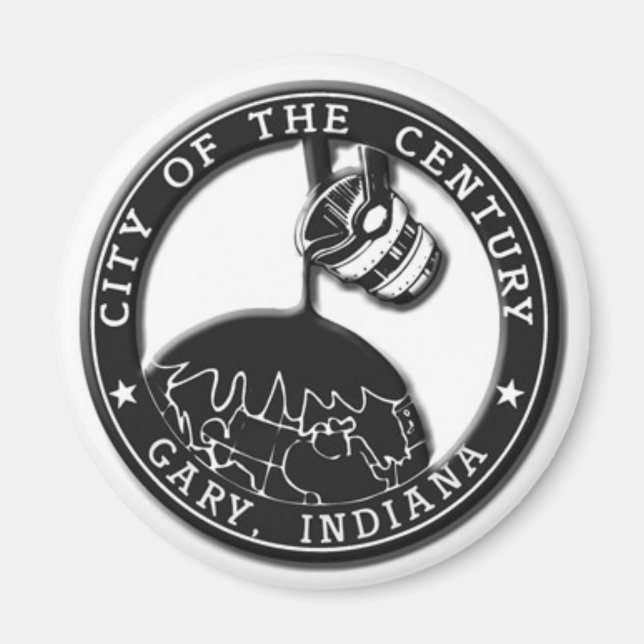 Íman Gary, Indiana Seal (Frente)