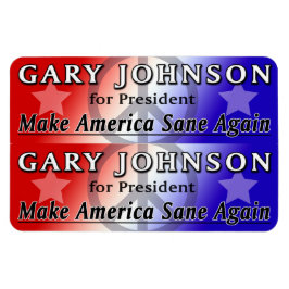 Íman Gary Johnson para o presidente 2x6 Flexi Magnets
