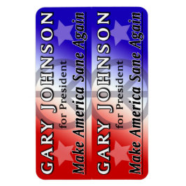 Íman Gary Johnson para o presidente 2x6 Flexi Magnets