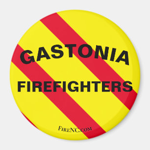 Íman Gastonia Bombeiros Curva Vermelha/Amarela/Preta