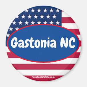 Íman Gastonia NC Imagem Patriótica