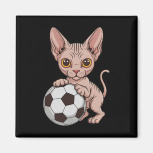Íman Gatinha de Futebol Fofo Sphynx Apenas Garota Que A