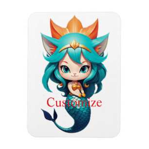 Íman Gatinha Fofa Sereia Thunder_Cove
