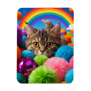 Íman Gatinho Adorável do Kit de Diversão Arco-íris Gato