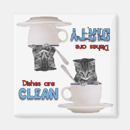 Íman Gatinho Adorável Num Magneto De Lava-De-Banheira