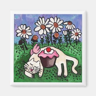 Íman Gatinho anjo com sono