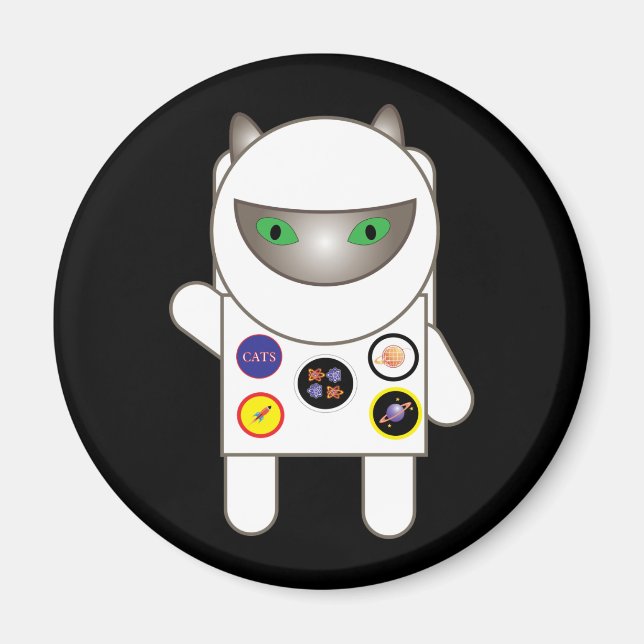 Íman Gatinho astronauta (Frente)
