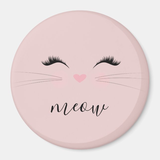 Íman Gatinho Blush PInk Meow Whiskers (Frente)