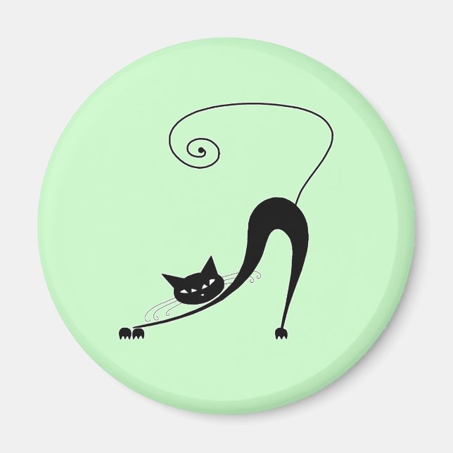 Íman Gatinho branco preto 2 (Frente)