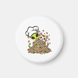 Íman Gatinho Chef Alien Adorável