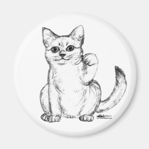 Íman Gatinho Convidativo Maneki Neko